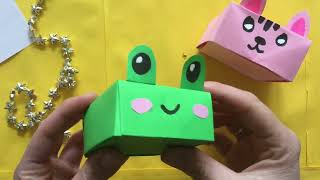 ★ Schattig DOOSJE vouwen met PAPIER ★ Origami Easy  Knutselen met papier  DIY Origami box [upl. by Lindie]