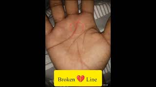 Broken Heart Line astrology palmanalysispalmistry horoscope palmstudy palmreading predictions [upl. by Nytram]