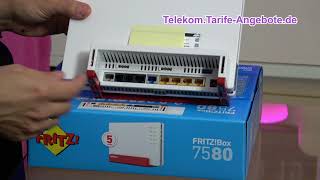 AVM FritzBox 7580 für Telekom MagentaZuhause DSL VDSL Glasfaser [upl. by Tirrej]