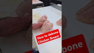 How to debone Chicken breast butcher chicken chickenbreast howto bonelesschicken knifeskills [upl. by Schechinger873]