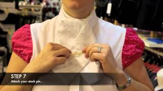 How To Tie A Riding Stock Tie by Equetech [upl. by Eciened688]