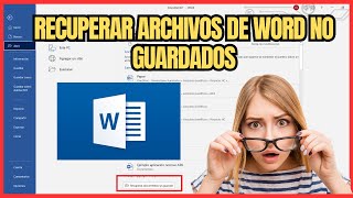 Cómo Recuperar un Archivo de Word NO GUARDADO Recuperar archivos PERDIDOS FACIL Y RAPIDO [upl. by Leikeze]