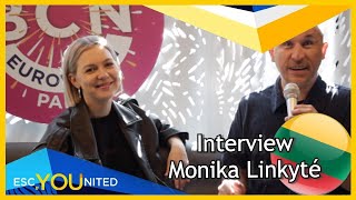 INTERVIEW Monika Linkyté Lithuania 2023  Barcelona Eurovision Party [upl. by Line]