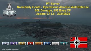 ⚓ World of Warships  PT Server  DDay  Atlantic Wall Defense  The worst defense 😔🙄 [upl. by Jany]