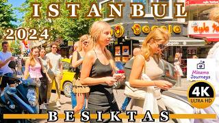 Istanbul Akaretler amp Besiktas 4K Walking Tour  Row Houses Turkish FoodsCozy CafÃ© Bars  Aug 2024 [upl. by Elinet820]