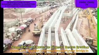 Update07  Installation of GirdersBeams Flyover Bridge in Ekwulobia City Anambra State Nigeria [upl. by Aleacin556]