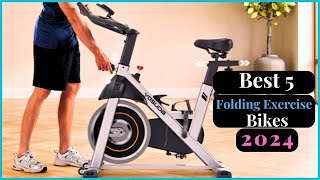 TOP 5 Best Folding Exercise Bikes of 2024  Reviews amp Buyers Guide [upl. by Llerut146]