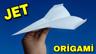 Kağıttan Uçak Yapımı Çok Hızlı Kağıttan Jet Uçak Yapımı  Origami Uçak [upl. by Sorci]