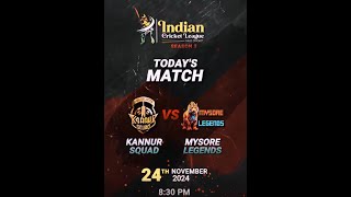 II ICL II Match No 13  Mysore Legends vs YOU SELECTS KANNUR SQUAD [upl. by Atineb]