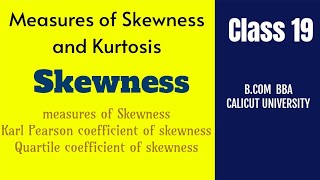 Measures of Skewness  skewness malayalam class  skewness and kurtosis [upl. by Atinar]