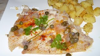 Recette des ailes de raie aux câpres 😍😍skate wing with capers [upl. by Nilreb139]