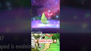 Caterpie Evolution🐛➡️🦋 in Pokemon lets Pikachupokemonshorts [upl. by Ario968]