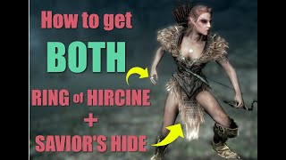 How to Get Both the Ring of Hircine and the Saviors Hide  Elder Scrolls V Skyrim [upl. by Bobbe]