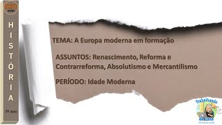 A EUROPA MODERNA EM FORMAÇÃO [upl. by Aowda851]