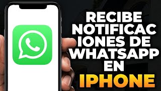 Cómo recibir notificaciones en WhatsApp en iPhone 2024 [upl. by Grubman488]