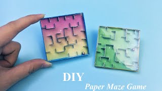 How to Make Maze Game at Home  DIY Fun Paper Game  Clever Toy for Kids [upl. by Leahcimluap]