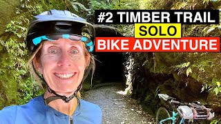 Sweeping downhill trail Solo Bike Packing Adventure Timber Trail NZ Cycle Trail 🚴 ⛺️ 🌲 [upl. by Otrebmal784]