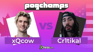 xQc Gets Checkmated by MoistCr1tikal in 6 Moves  Chesscom PogChamps [upl. by Nomed]