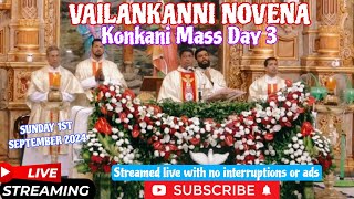 Vailankanni Novena  Day 3  Konkani Mass  1st September 2024  Vailankanni Shrine  tfrcctv [upl. by Britta]