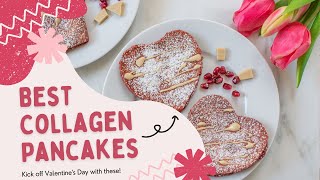 BEST Valentines Day Collagen Pancakes [upl. by Atekihc983]