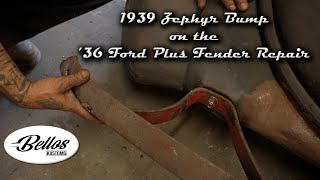 Installing a 1939 Lincoln Zephyr Rear Bumper on a 1936 Ford [upl. by Ruenhcs]