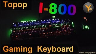 Review Topop I800  Mechanische Gaming Tastatur mit RGB LEDs  105 Tasten [upl. by Mw]