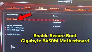 How To Enable Secure Boot in Gigabyte B450M Motherboard [upl. by Corette]