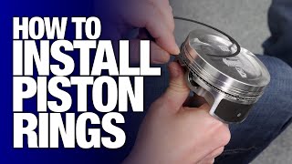 How to Install Piston Rings  Engine Building 101 [upl. by Deane]