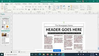 Publisher Create 4 Column Newspaper Template [upl. by Lillis844]