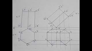 projection of hexagonal prism solid  demonstrated with model  All In One [upl. by Trini]