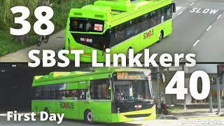 SBST First Day of Linkker Electric Buses on Services 38 and 40 [upl. by Eenattirb]