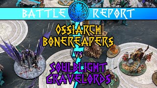 NEW Ossiarch Bonereapers vs NEW Soulblight Gravelords  Age of Sigmar  2000 Point Battle Report [upl. by Sonahpets]