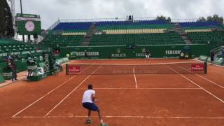 Novak Djokovic  Marin Cilic practice  Monte Carlo Rolex Masters 2017 HD [upl. by Ecylla]