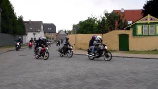 Simsontreffen Alikendorf 2012 Ausfahrt mit Simson S50 S51 Schwalbe [upl. by Onaicilef]