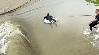 Glassy mini river wave forms and its tubing RAW [upl. by Storfer]