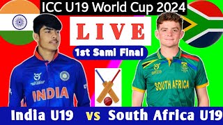 India U19 vs South Africa U19 l 1st Sami final  U19 world cup live  u19 live cricket I Cricfame [upl. by Soma833]