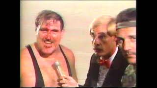 AWA Pro Wrestling Sgt Slaughter Declares War On Larry Zbyszko Promo tv vhs viral wrestling war [upl. by Dav24]