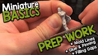 MINIATURE BASICS  PREP WORK  Mold Lines Glue amp Pinning Gap Filling [upl. by Cassady]