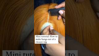 How to Make a closure fringe bang shorts hairstyle [upl. by Lafleur95]