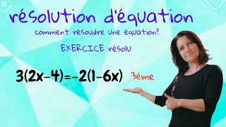 Résoudre une équation Mathématiques collège niveau 3ème [upl. by Braden]