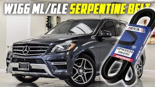 How to replace your Mercedes Benz ML350 GLE350 W166 Serpentine belt 20122019 gle350 ml350 [upl. by Osnohpla]