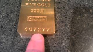 Fake Credit Suisse 10oz gold bar [upl. by Arnelle]