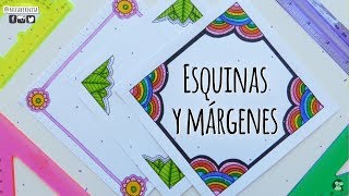 ESQUINAS MARCOS Y MÁRGENES PARA CUADERNOS 2 ❤ CÓMO HACER MÁRGENES FÁCILES Y BONITOS [upl. by Okoyk749]