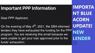 Prestamos CDFI PPP  new Blue Acorns lender Important update People are getting their loans [upl. by Anelas]