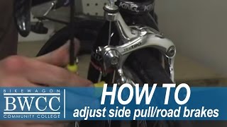 Adjusting Side Pull Brakes  Road Bike Brakes [upl. by Ogden750]