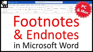 How to Insert Footnotes and Endnotes in Microsoft Word PC amp Mac [upl. by Vick]