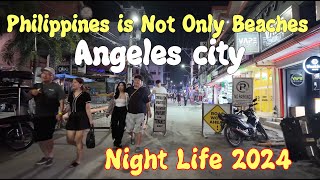 Angeles city NIGHT LIFE Walking Street with Beautiful Ladies [upl. by Hecklau]