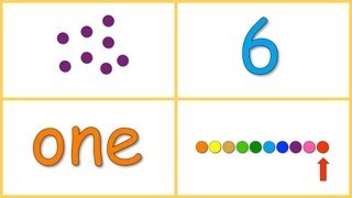 Baby Math Numbers 010 dots numerals words rows [upl. by Ahsiatal932]