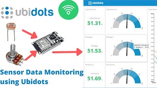 Monitoring sensor data on ubidots IoT platform  ESP32 with ubidots using MQTT iot iotproject [upl. by Nrubua]