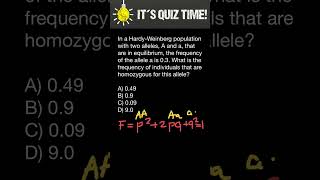 HardyWeinberg problem quiz [upl. by Alvinia]